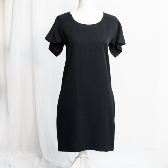 Chloe Silk Cutout Open Back Dress Little Black Small Backless LBD - Picture 2 of 11